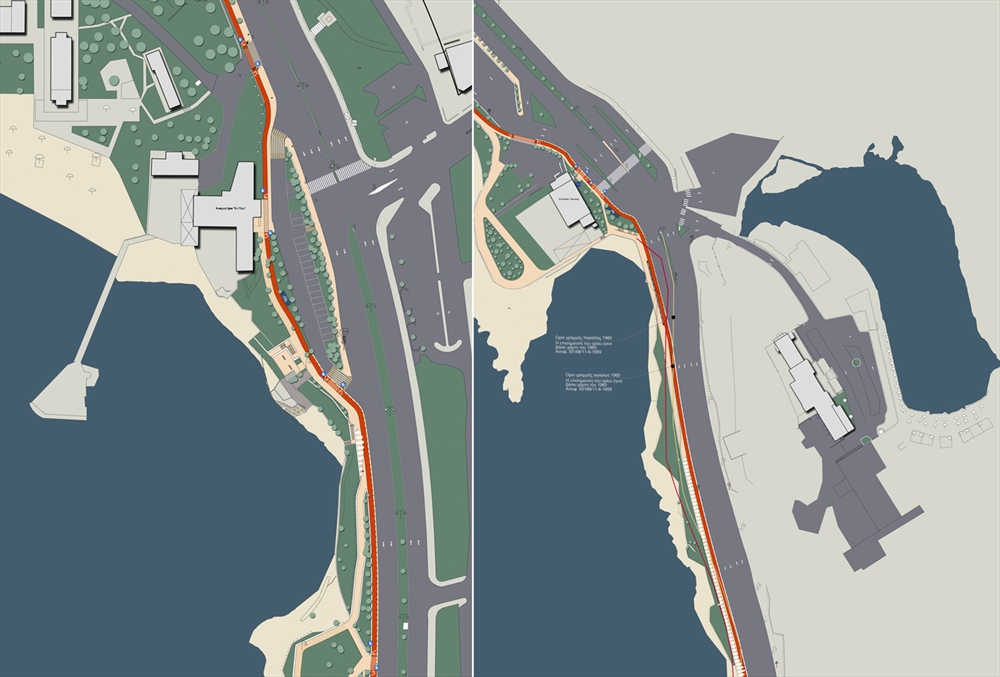 Archisearch - Coastline Regeneration with Pedestrian & Cycling Infrastructure in Vouliagmeni, Greece.